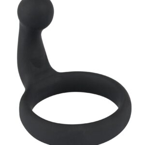 Black Velvets - Penisring mit Perineum-Stimulator