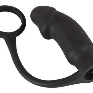 Black Velvets - Penisring „Ring + Plug“ mit Vibrator