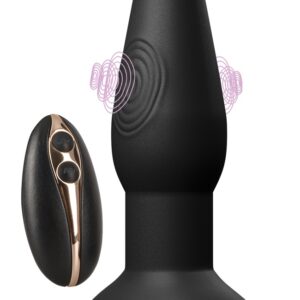 Black Velvets - Vibro-Analplug „Thumping Rectum Butt Plug“ mit Fernbedienung