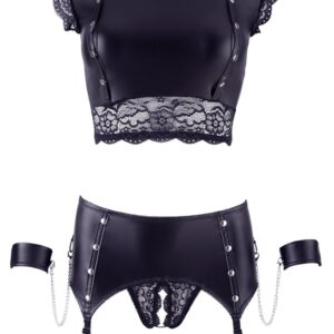 Cottelli BONDAGE - Top plus Strapsslip ouvert