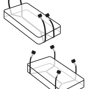 Fetish Fantasy Series Limited Edition - Bettfessel-Set „Wraparound Mattress Restraints“ aus Samt