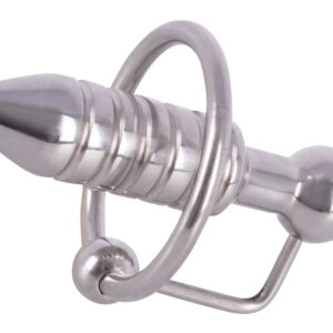 Penisplug - Dilator „Torpedo Plug With Glans Ring - Hollow“ mit Eichelring