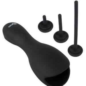 Rebel - Eichelvibrator "Glans Masturbator with 3 attachable Dilators" mit 3 Dilatoren