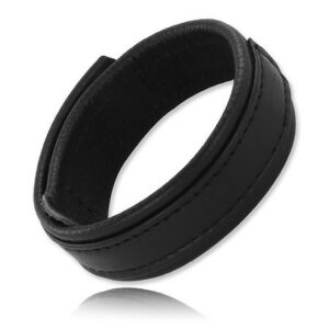 Black Label - Black Label Velcro Leather Ball Stretcher 20mm: Hodenriemen