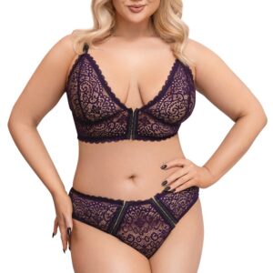 Cottelli CURVES - Bralette plus Slip aus Spitze