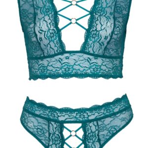 Cottelli CURVES - Bralette plus String aus Spitze