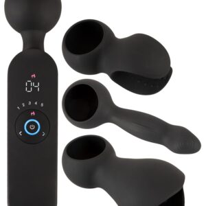 Couples Choice - Massagestab „wand vibrator with 3 Attachments“ mit 3 Aufsätzen