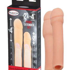 Malesation - Malesation Penis Extender 2''+4'': Penishüllen-Set