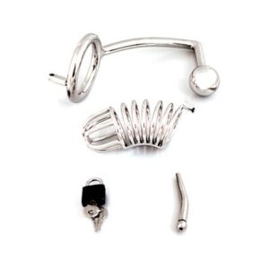 SinEros - Chastity Cage with Screw: Keuschheitskäfig mit 45mm Ring