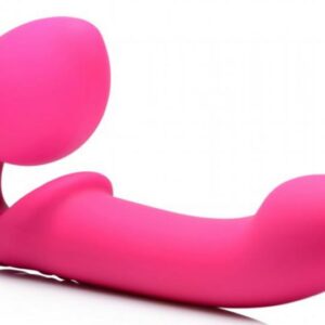 Strap U - G-Pulse Vibrierender halterloser Dildo mit Fernbedienung - Rosa