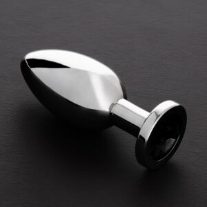 TRIUNE - Triune Jeweled Butt Plug Black: Edelstahl-Analplug mit Kristall