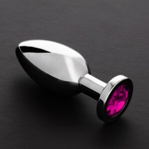 TRIUNE - Triune Jeweled Butt Plug Pink: Edelstahl-Analplug mit Kristall