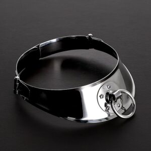 TRIUNE - Triune Locking Men's Collar with Ring: Edelstahl-Halsfessel (S/M)